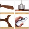 9_183_42 52 Inch Modern Brushed Nickel Finish Ceiling Fan with Remote Control