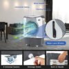 4-in-1 Industrial Evaporative Air Cooler Fan with 12 Gallon Tank and Wheels