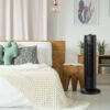 Black_35W_28_Inch_Quiet_Bladeless_Oscillating_Tower_Fan-1 35W 28 Inch Quiet Bladeless Oscillating Tower Fan
