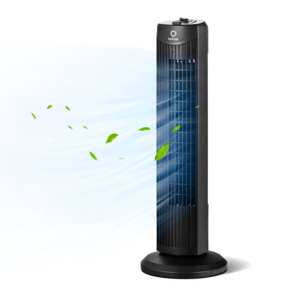 Black_35W_28_Inch_Quiet_Bladeless_Oscillating_Tower_Fan-4 35W 28 Inch Quiet Bladeless Oscillating Tower Fan