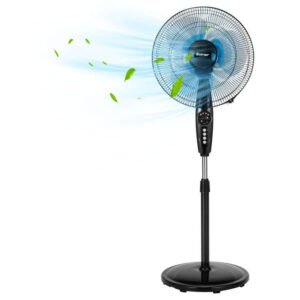 ep24830 16 Inches Adjustable Height Fan with Quiet Oscillating Stand for Home and Office