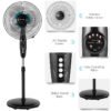 ep24830004 16 Inches Adjustable Height Fan with Quiet Oscillating Stand for Home and Office
