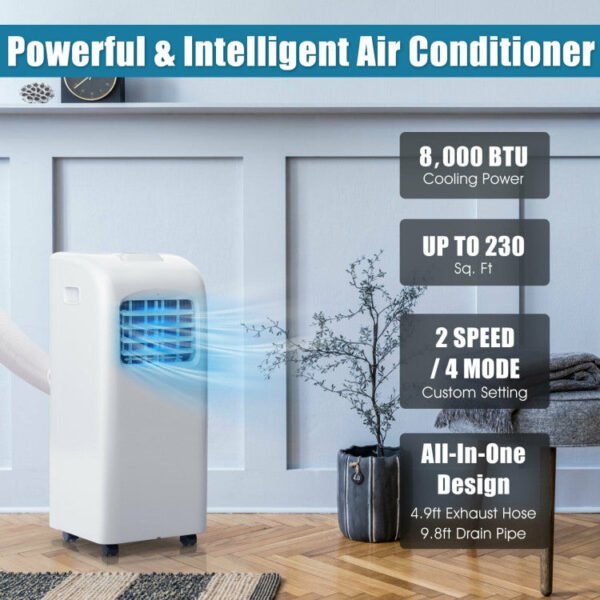 ia_100000000858 8000 BTU Portable Air Conditioner with Dehumidifier Function