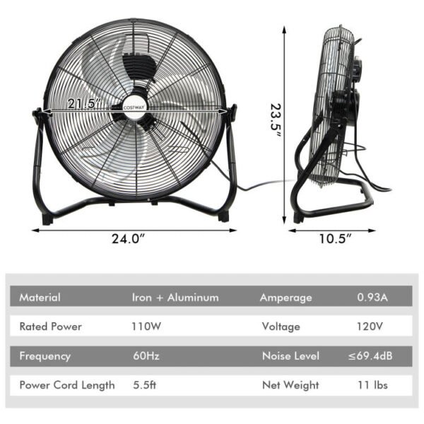 s-l1600_283_21 20 Inch High-Velocity Floor Fan with 3 Wind Speeds
