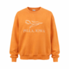 thehalltreeboutiquepella-1 Pella Iowa Embroidered Orange Crewneck Sweatshirt for Women Oversized Casual Pullover